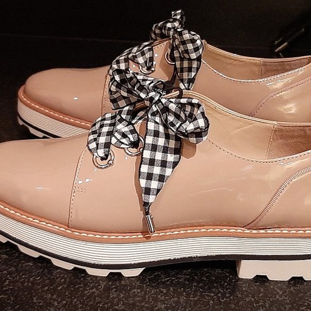 ZARA |  Patent Leather Lace Ups